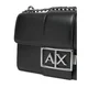 AIX Armani Exchange za ženske. XW000071AF12039UC001 Logotip Kovinska torba za ramo črna (OSFA), Črna, Priložnostno, Stranka,