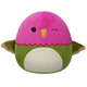 SQUISHMALLOWS Ptiček fuksija-zelen plišasta igrača 20cm