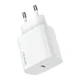 shumee 20W USAMS Power Delivery USB-C stenski polnilnik bele barve