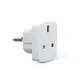 Gembird gembird a-ac-ukeu-001 adapter za vtič tipa g (uk) tip f bela