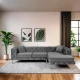 Atelier del Sofa Ugaona garnitura Como Eco, 270x180x72 cm, Antracit