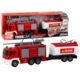 slomart LEAN TOYS Gasilski Tovornjak z Prikolico 1:16, Luči in Zvoki