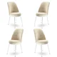 Hanah Home Set 4 trpezarijske stolice Dexa Krem-Beli