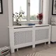 VIDAXL Pokrovi za radiatorje 2 kosa beli 172x19x81,5 cm mediapan