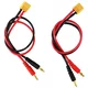 Polnilni kabel XT60 2 kosa 30 cm | XT60 ženski in banana vtič 4 mm | 14AWG silikonski, črn, rdeč