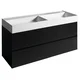 FILENA Vanity Unit 118x51,5x43cm, black matt strip - Črna - 118x51,5x43 cm - Sapho - FILENA - 24 - MDF/vener - 1180 - 515 - 430 - 14