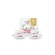 Komplet skodelic in krožnikov za 2 osebi. Pip Studio Jolie Dots Gold Pink 120 ml