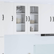 Zidni stakleni ormarić PORTO 2 pcs Bijelo 40 x 31 x 80 cm