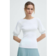 Majica kratkih rukava Luisa Spagnoli za žene, boja: bijela
