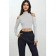 Trend Alacati Stili Ženska bluza dugih rukava ALC-X12644, Belo-crna