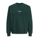 JACK & JONES Majica JJESoho temno zelena / bela