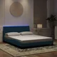 vidaXL vidaXL Posteljni okvir z LED lučkami moder 160x200 cm žamet, (21086524)