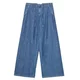 Cropp - Farmerke wide leg - navy
