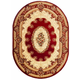 Chemex Preproga Yesemek Oval Tradicionalna Turška Izrezivanje 5889A Kremna Rdeča Rjava 70x140 cm