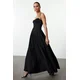 Trendyol Black Drape Detailed Woven Maxi Dress