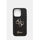 GUESS Maska za telefon iPhone 15 Pro GUHCP15LHG4SGK 6.1, Glitter, Crna