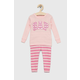 Otroška bombažna pižama GAP roza barva