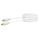Schwaiger HDMI-kabel (3 m, Pozlaćeni kontakti, Bijele boje)
