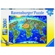 Ravensburger sestavljanka velika mapa sveta, 200 delov
