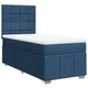 Vidaxl Box spring postelja z vzmetnico modra 90x200 cm blago
