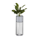 Metalna saksija LOFT 55x20 cm crna/bela