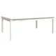 Vidaxl Vrtna miza bela 121x82,5x45 cm trdna borovina