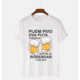 MAFIMI Majica Pijem pivo dva puta godišnje, Bela