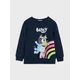 Sinsay - Dukserica crewneck Bluey - čeličnoljubičasto