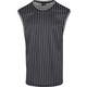 Mens Striped Mesh tank top white/black