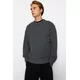 Trendyol Anthracite Oversize Fit Wide Fit Crew Neck Basic Knitwear Sweater