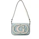 GUESS Torba za čez ramo Ruby bež / moder denim