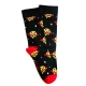 KOLY SOCKS Ženske sokne Pizza planete crne