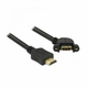 HDMI-HDMI podaljšek z mrežno povezavo 0,5m črn vgradni kotni 110° Delock 85467
