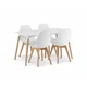 Jedilni set 1 + 4, bela miza ADRIA 120x80 cm + bel stol KITO