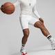Mens Puma Hoops Team Basketball Shorts, White, Size XL, Women