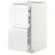 METOD / MAXIMERA Pod.orm.2front/2dnj/1srd/1vis.fiok, bela/Voxtorp v. sjaj bela, 40x60 cm