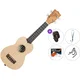 Kala KA-15-S-S-W/UBS-R Premium SET Natural Satin Soprano ukulele
