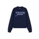 Tommy Jeans Majica modra / mornarska / črna / off-bela