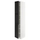 METOD Visoki element s policama/2 vrata, bela/Lerhyttan crno bajcovano, 40x60x220 cm