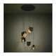 Eglo 390183 - Luster na sajli SERENARA 5xE27/40W/230V crna/zlatna