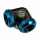 Bitspower Adapter 90 Grad 12mm AD Hardtube auf 12mm AD Hardtube - schwarz glänzend/blau BP-BSE90DML-RBL