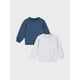 Sinsay - Pamučni duksevi crewneck 2 pack - mornarsko