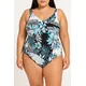 Plus size enodelne kopalke s potiskom, bele