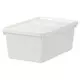 SOCKERBIT Kutija s poklopcem, bela, 38x25x15 cm