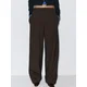 Pull&Bear Hlače z naborki rjava/siva