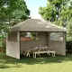 vidaXL Zabavni šotor Taupe 292 x 440 x 315 cm Oxford tkanina