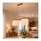 Luster na sajli AIDA 2xE27/15W/230V prečnik 35 cm hrast/krem