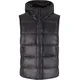 Mens quilted vest with hood Recycled black