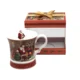 350 ml božična porcelanasta skodelica z motivom Božička in daril