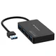 Hub postaja Techsuit QuantumNode 4v1 (H15) USB-A - 4x USB-A 3.0, ABS - črna